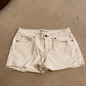 White jean shorts